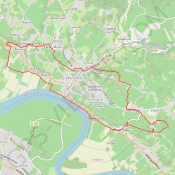 Itinéraire Chemin Faisant à Langoiran, distance, dénivelé, altitude, carte, profil, trace GPS