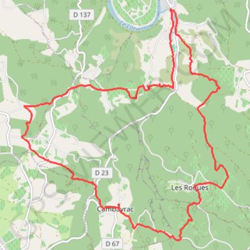 Itinéraire Tour de la vallée du Bondoire - Cambayrac, distance, dénivelé, altitude, carte, profil, trace GPS