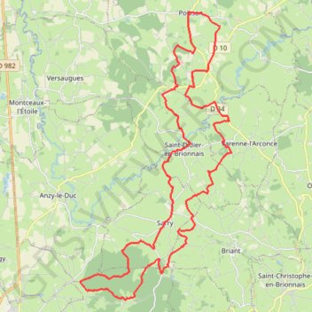 Itinéraire À Poisson, distance, dénivelé, altitude, carte, profil, trace GPS