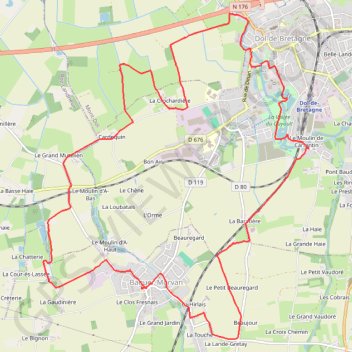 Itinéraire Circuit Le Clos Chapelle Baguer Morvan 35, distance, dénivelé, altitude, carte, profil, trace GPS