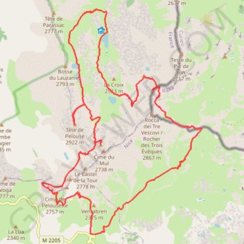 Itinéraire oc1Zv, distance, dénivelé, altitude, carte, profil, trace GPS