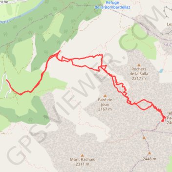 Itinéraire Aravis-Combe Paccaly, distance, dénivelé, altitude, carte, profil, trace GPS