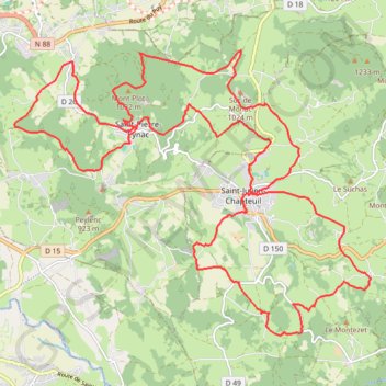 Itinéraire Tour St Julien 32km, distance, dénivelé, altitude, carte, profil, trace GPS