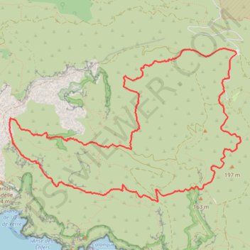 Itinéraire Le Cap Gros par le Vallon de la Fenêtre depuis le Col de la Gardiole, distance, dénivelé, altitude, carte, profil, trace GPS