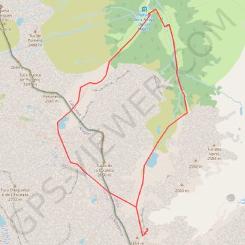 Itinéraire Forcanada couloir NO, distance, dénivelé, altitude, carte, profil, trace GPS