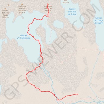 Itinéraire Ailefroide Orientale, distance, dénivelé, altitude, carte, profil, trace GPS