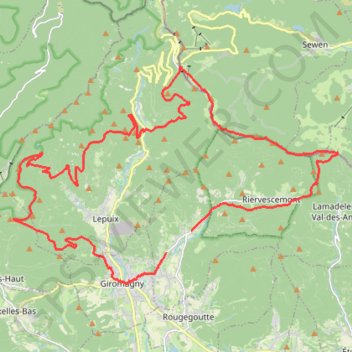 Itinéraire Ballon d'Alsace, distance, dénivelé, altitude, carte, profil, trace GPS