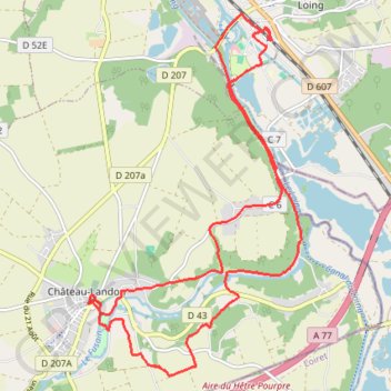 Itinéraire Château-Landon, distance, dénivelé, altitude, carte, profil, trace GPS