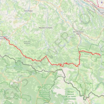 Itinéraire FDs Bielle StJeandepieddeport, distance, dénivelé, altitude, carte, profil, trace GPS