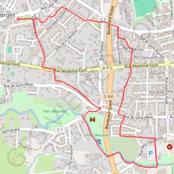 Itinéraire Balades Riorgeoises - Parcs et jardins, distance, dénivelé, altitude, carte, profil, trace GPS