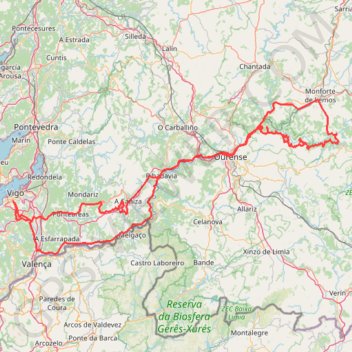 Itinéraire A Ribeira Sacra (El Gran Cañón de Galicia), distance, dénivelé, altitude, carte, profil, trace GPS