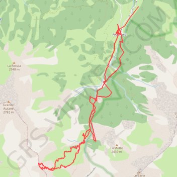 Itinéraire Epaule au sud de la grande Autane, distance, dénivelé, altitude, carte, profil, trace GPS