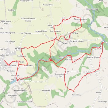 Itinéraire Prat - départ du parking de la salle des fêtes, distance, dénivelé, altitude, carte, profil, trace GPS