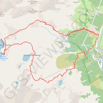 Itinéraire Migouélou - Lac des Touest, distance, dénivelé, altitude, carte, profil, trace GPS