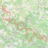 Itinéraire St Sulpice vers Ecoyeux BIS 53 kms pour 48 kms, distance, dénivelé, altitude, carte, profil, trace GPS