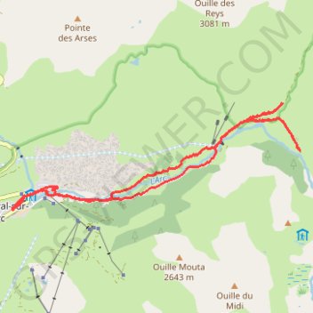 Itinéraire Vers la Duis, distance, dénivelé, altitude, carte, profil, trace GPS