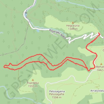 Itinéraire Circuit raquettes IRATY PETRILARRE, distance, dénivelé, altitude, carte, profil, trace GPS