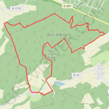 Itinéraire Le saillant de Saint-Mihiel - Marbotte, distance, dénivelé, altitude, carte, profil, trace GPS