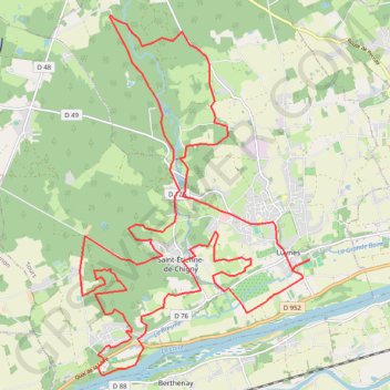 Itinéraire Luynes - Saint-Etienne-de-Chigny, distance, dénivelé, altitude, carte, profil, trace GPS