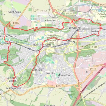 Itinéraire De Lozere à Gif-sur-Yvette, distance, dénivelé, altitude, carte, profil, trace GPS