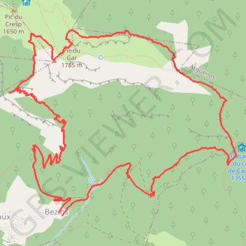 Itinéraire 737 Pic du Gar Pic Saillant, distance, dénivelé, altitude, carte, profil, trace GPS