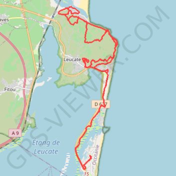 Itinéraire GPX Download: Port aux huitres – Falaises Circuit à partir de La Bastide, distance, dénivelé, altitude, carte, profil, trace GPS