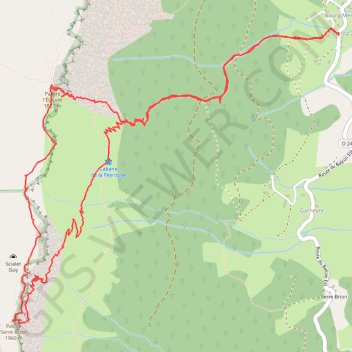 Itinéraire Rochers de la Peyrouse par les pas de Serre Brion et Etoupe (Vercors), distance, dénivelé, altitude, carte, profil, trace GPS