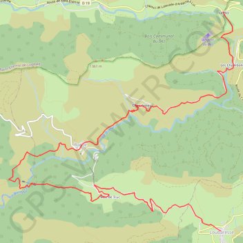 Itinéraire Loubaresse - Le Bez, distance, dénivelé, altitude, carte, profil, trace GPS