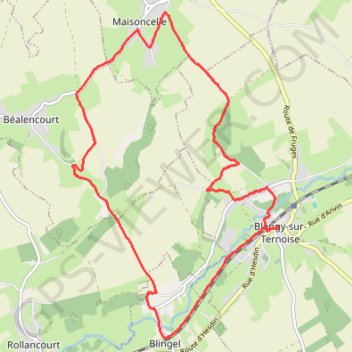 Itinéraire Sentier des Vallons à Blangy sur Ternoise, distance, dénivelé, altitude, carte, profil, trace GPS