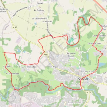 Itinéraire Le tour d'Orvault, distance, dénivelé, altitude, carte, profil, trace GPS