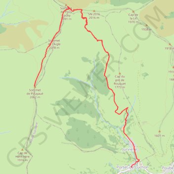 Itinéraire Sommets de Pouy Louby et de Pouyaué, distance, dénivelé, altitude, carte, profil, trace GPS