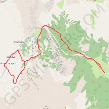 Itinéraire RSPG raquettes Brunissard Clapeto, distance, dénivelé, altitude, carte, profil, trace GPS
