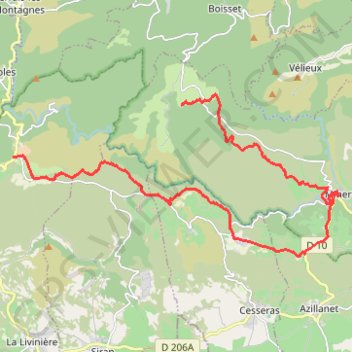 Itinéraire Grande Traversée de l'Hérault - itinéraire Sud - de Vieulac à Saint-Julien-des-Molières, distance, dénivelé, altitude, carte, profil, trace GPS