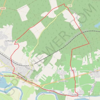 Itinéraire Forêt et vignoble - Noyers-sur-Cher, distance, dénivelé, altitude, carte, profil, trace GPS