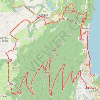 Itinéraire Relais du Chat, distance, dénivelé, altitude, carte, profil, trace GPS