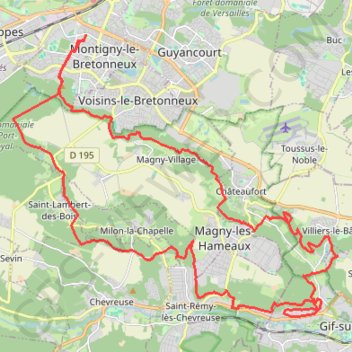 Itinéraire Saint-Quentin-en-Yvelines Cyclisme, distance, dénivelé, altitude, carte, profil, trace GPS
