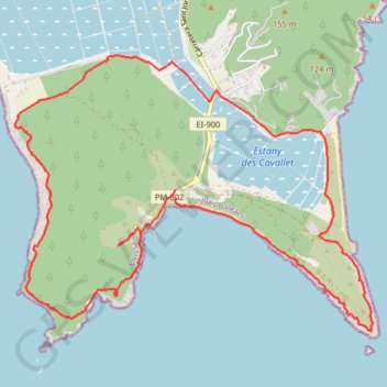 Itinéraire Les salines d'Ibiza, distance, dénivelé, altitude, carte, profil, trace GPS