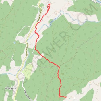 Itinéraire SALAVAS-LABASTIDE DE VIRAC, distance, dénivelé, altitude, carte, profil, trace GPS