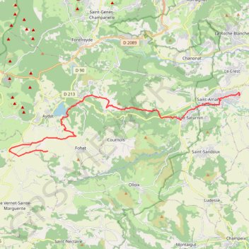 Itinéraire De Fohet à Tallende, distance, dénivelé, altitude, carte, profil, trace GPS