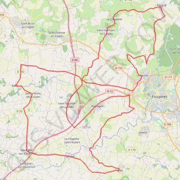 Itinéraire circuit en ligne romagne, distance, dénivelé, altitude, carte, profil, trace GPS
