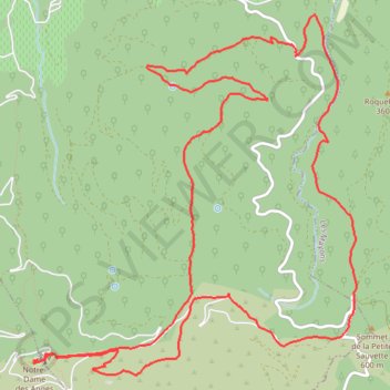 Itinéraire D-Gonfaron, distance, dénivelé, altitude, carte, profil, trace GPS