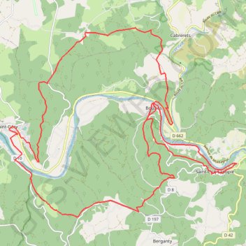 Itinéraire St Gery Bouzies St Cirq Conduche St Gery 37Km 1000 d+, distance, dénivelé, altitude, carte, profil, trace GPS