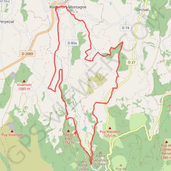 Itinéraire chemin des roches, distance, dénivelé, altitude, carte, profil, trace GPS