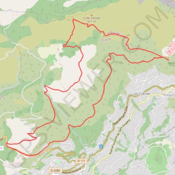 Itinéraire Plateau de la malle avec le travers, distance, dénivelé, altitude, carte, profil, trace GPS