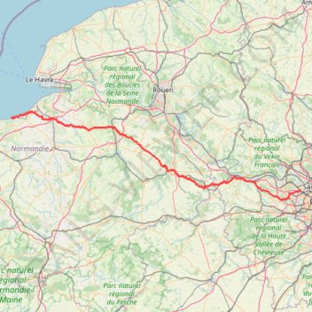 Itinéraire Carriere - cabourg, distance, dénivelé, altitude, carte, profil, trace GPS