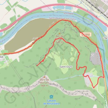 Itinéraire La fesse, distance, dénivelé, altitude, carte, profil, trace GPS