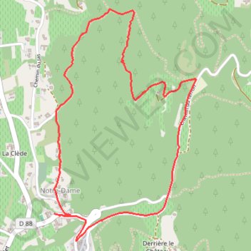 Itinéraire Séguret (84) Chapelle Notre-Dame d'Aubusson, distance, dénivelé, altitude, carte, profil, trace GPS