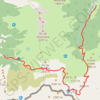 Itinéraire Les cabanes de Saubé, Cruzous et Bonrepos, distance, dénivelé, altitude, carte, profil, trace GPS
