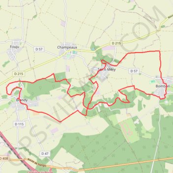 Itinéraire Blandy les Tours, distance, dénivelé, altitude, carte, profil, trace GPS