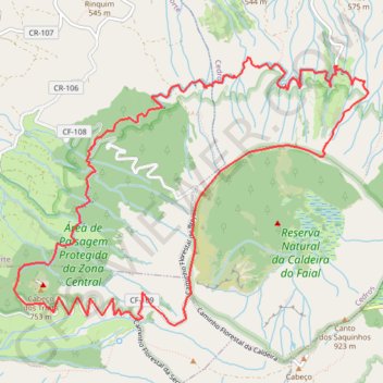 Itinéraire Açores, Faial: Levada, distance, dénivelé, altitude, carte, profil, trace GPS